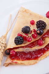 crepe with berry fruit