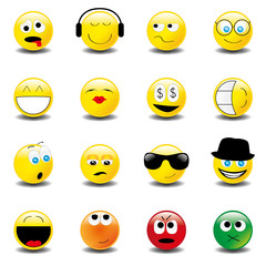 Smilies Smiley Emoticon faces icon set 2