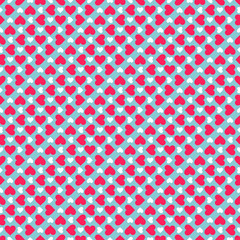 Cute bright pattern with hearts