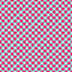 Cute bright pattern with hearts