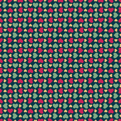 Seamless stylish pattern with hearts