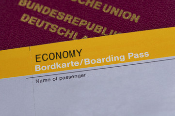 Reisepass mit Boardingcard