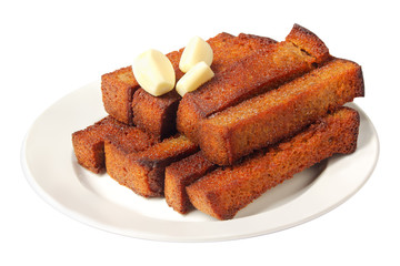 croutons on a dish