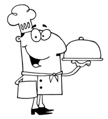 Outlined Serving Chef