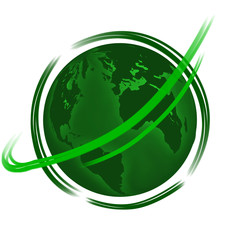 Green eco sign - earth