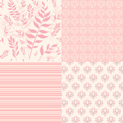 Set floral patterns for scrapbook.