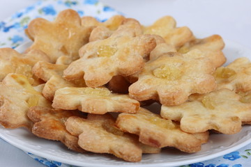 cookies with ginger on a white plate