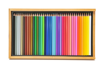 Color pencils in box