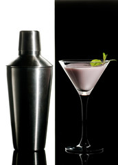 Black and white cocktail