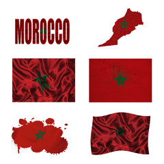Morocco flag collage