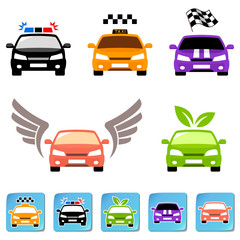 Fototapeta premium Car icon set. Vector illustration