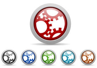 gears vector icon set