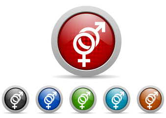 sex vector icon set