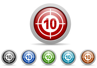 target vector icon set