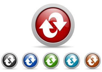 rotate vector icon set