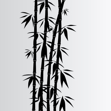 Gray bamboo background © longquattro