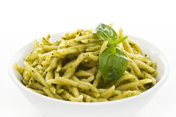 Pasta with pesto sauce