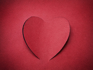 Fototapeta premium Holiday Card. Heart from paper Valentines day