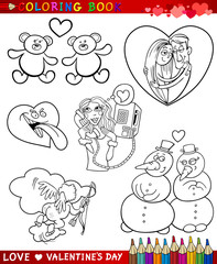 valentine cartoon themes for coloring