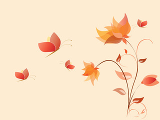 Floral background with flowers