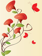 Floral background with flowers