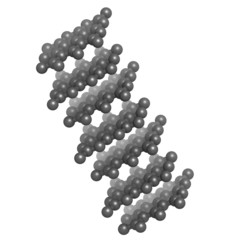 Graphite crystal structure. Graphite is the main component of le