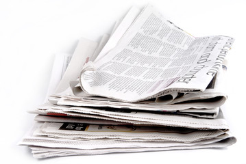 newspapers isolated
