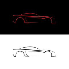 Red and black car logos