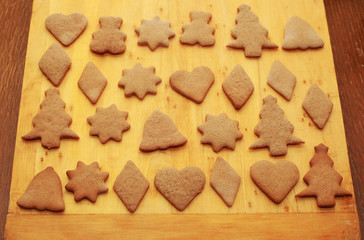 Traditional home made Christmas cookie ginger breads