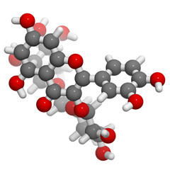 Rutin (rutoside, sophorin) molecule, chemical structure. Rutin i