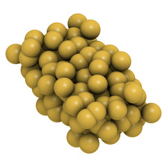 Sulfur (octasulfur, S8) crystal structure
