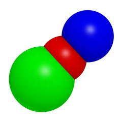 Sodium hypochlorite (NaOCl), chemical structure. NaOCl is used i