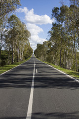 long asphalt road
