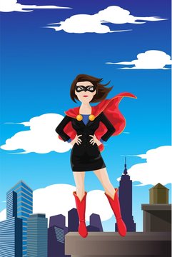 Superhero businesswoman