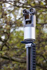 Fototapeta premium Police Surveillance Camera Facing Left