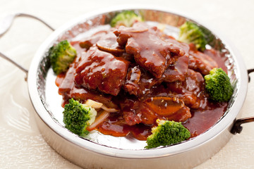 Delicious Chinese dishes, beef and broccoli