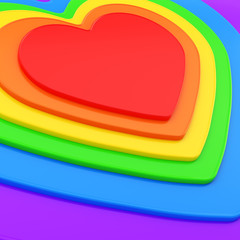 Heart shape composition as festive background