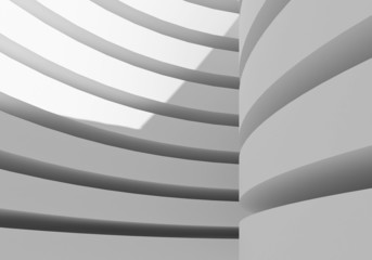 abstract white architecture building, 3d rendering