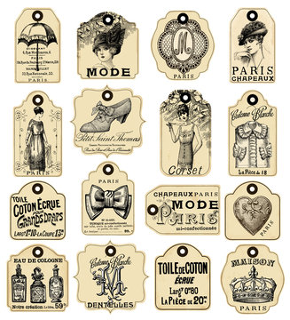 16 french retro labels