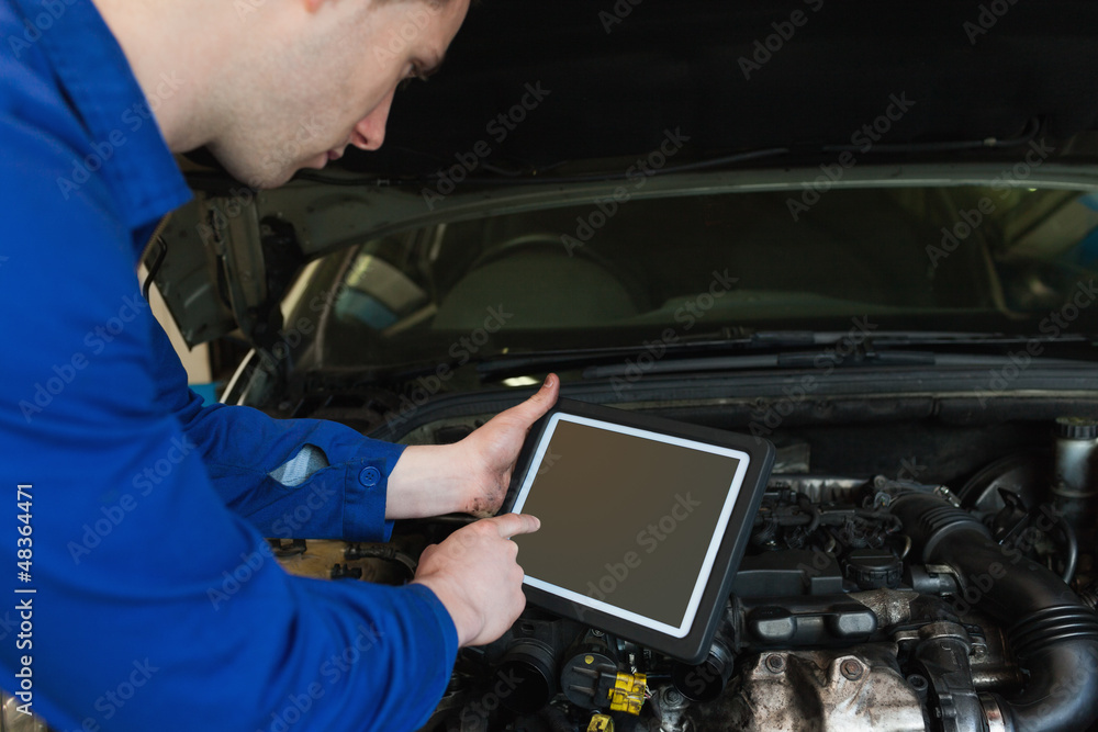 Poster mechanic using digital tablet