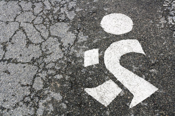 Fototapeta premium Walking urban sign man