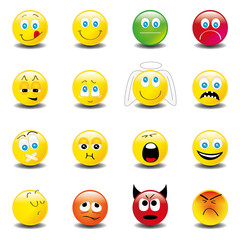 Smilies Smiley Emoticon faces icon set 3