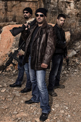 gang members with guns