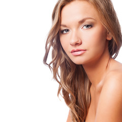 Obraz premium blonde woman with curly hairs