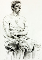 Obraz premium Drawing of a woman