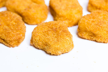 plain isolated chicken nuggets