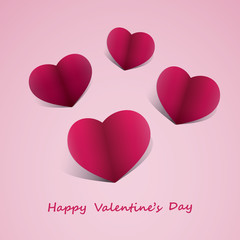 Paper Hearts - Valentine's Day Card