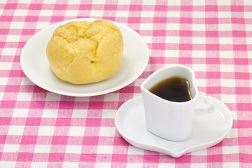 coffee and a cream puff