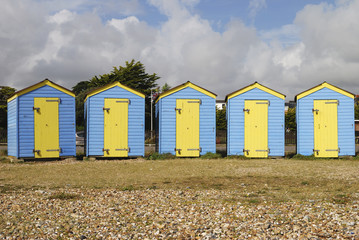 Fototapeta na wymiar Altany plaży. Littlehampton. Sussex. UK
