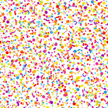 Seamless Pattern Confetti With Stars